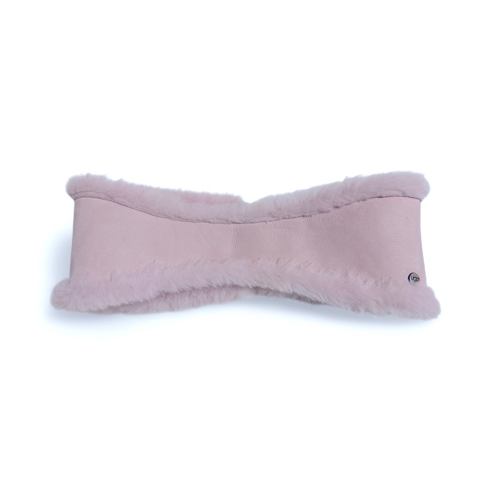 UGG Reversible Leather and Shearling Headband Ear Muff Brand New L/XL Pink - Picture 13 of 14